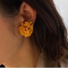 Flower Earring 1 Pair - E514 - Yellow - One Size