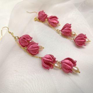 Flower Freshwater Pearl Dangle Earring