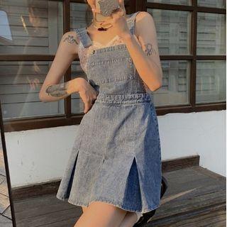 Denim Overall Dress / Camisole Top