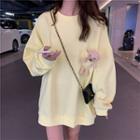 Long Sleeve Round Neck Plain Sweatshirt