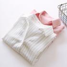Pinstriped Half-placket Shirt