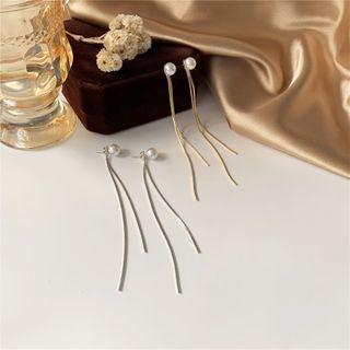 Fringe Drop Sterling Silver Ear Stud