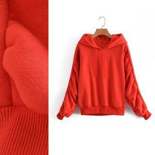 Plain Ruched Hoodie