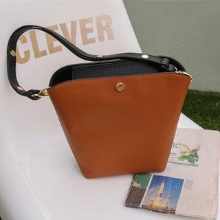 Trapezoid Faux-leather Cross Bag