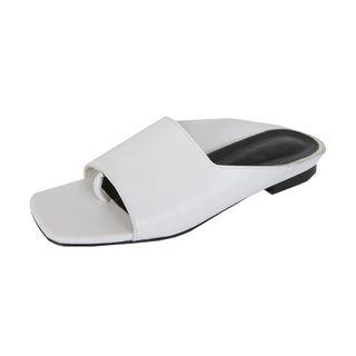 Open Square-toe Flat Mules