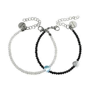 Heart Faux Cat Eye Stone Bracelet