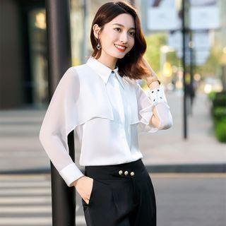Chiffon Panel Shirt / Dress Pants