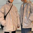 Couple Matching Butterfly Print Hooded Zip-up Jacket