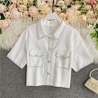 Stitch Short-sleeve Cargo Shirt White - One Size