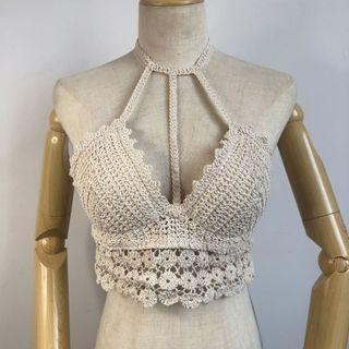 Strappy Crochet Knit Camisole Top