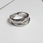 Couple Matching 925 Sterling Silver Love Half Heart Open Ring