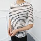 Stripe Sheer T-shirt