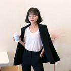 Single-button Flap-pocket Blazer