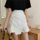 Crinkled Mini Skirt / Set
