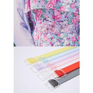 Square-buckle Transparent Belt