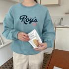 Plus Size Letter Napped Sweatshirt