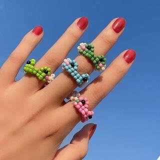 Frog Beaded Ring / Necklace