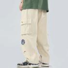 Drawstring Embroidered Printed Cargo Pants