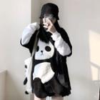 Mock Two-piece Panda Pullover / Tote Bag