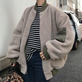 Thickened Bomber Jacket As Shown In Figure - One Size