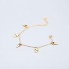 925 Sterling Silver Skull Bracelet X04 - Gold - One Size