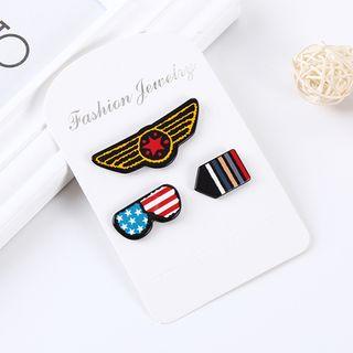 Acrylic Cartoon Brooch Set As Shown In Figure - One Size
