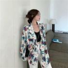 Floral Print Blazer As Shown In Figure - One Size