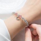 925 Sterling Silver Rhinestone Cat Eye Stone Bracelet As Shown In Figure - One Size
