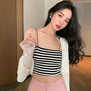 Striped Suspender Top
