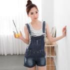 Distressed Short Dungaree