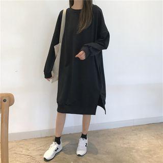 Print Long-sleeve Sweat Dress