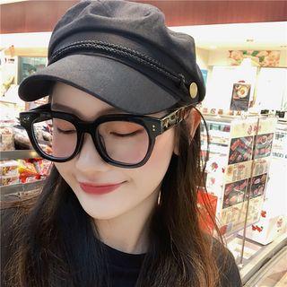 Plain Newsboy Cap Black - M