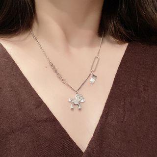 Horse Pendant Sterling Silver Necklace Silver - One Size
