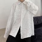 Long Sleeve Sequined Oversized Shirt