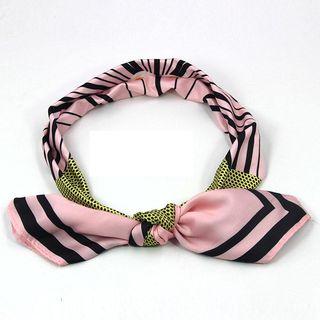 Printed Bow-accent Hair Band / Head Band