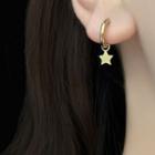 Non-matching Crescent Star Drop Earring 1 Pair - Gold - One Size