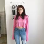 Pocket-patch Crop T-shirt