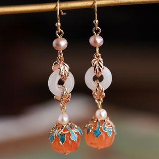 Resin Freshwater Pearl Dangle Earring