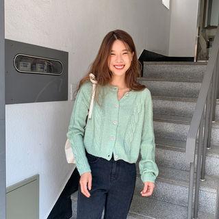 Mohair Blend Knit Cardigan