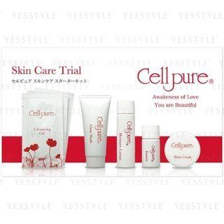 Cell Pure - Skin Care Trial Set: Cleansing Oil 3 Pcs + Clear Wash 20g + Moisture Lotion 20ml + Essence 3ml + White Cream 10g 7 Pcs