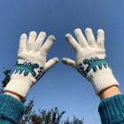 Print Touchscreen Knit Gloves