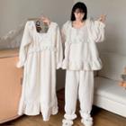 Long-sleeve Fleece Sleep Top / Lounge Pants / Midi Sleep Dress / Set