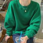 Plain Sweatshirt Green - One Size