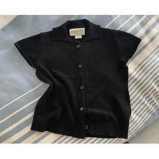 Dearest Cap-sleeve Collared Cardigan One Size