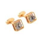Fashion High-grade Plated Gold Mechanical Gear Cufflinks Golden - One Size