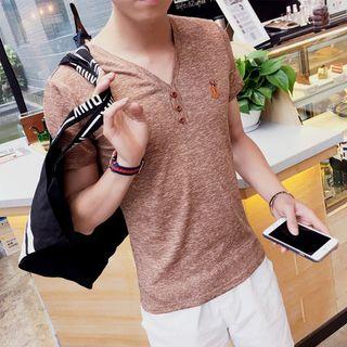 M Lange V-neck Short Sleeve T-shirt