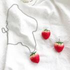 Strawberry Pendant Necklace / Earring