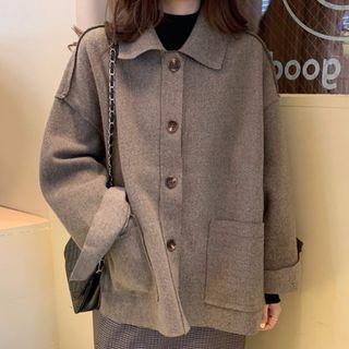 Single-breasted Jacket Coffee - One Size