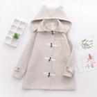 Embroidered Hooded Coat Almond - One Size