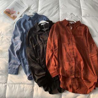 Dip Back Satin Shirt